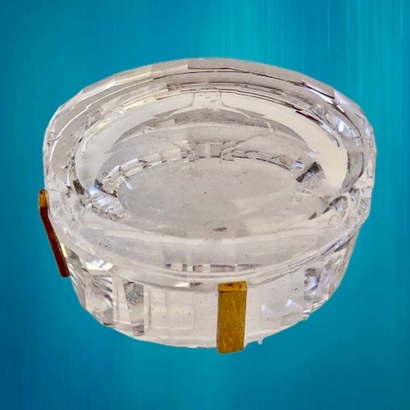 Swarovski Crystal Trinket Box Oval with Lid DAMAGED - Picture 1 of 12